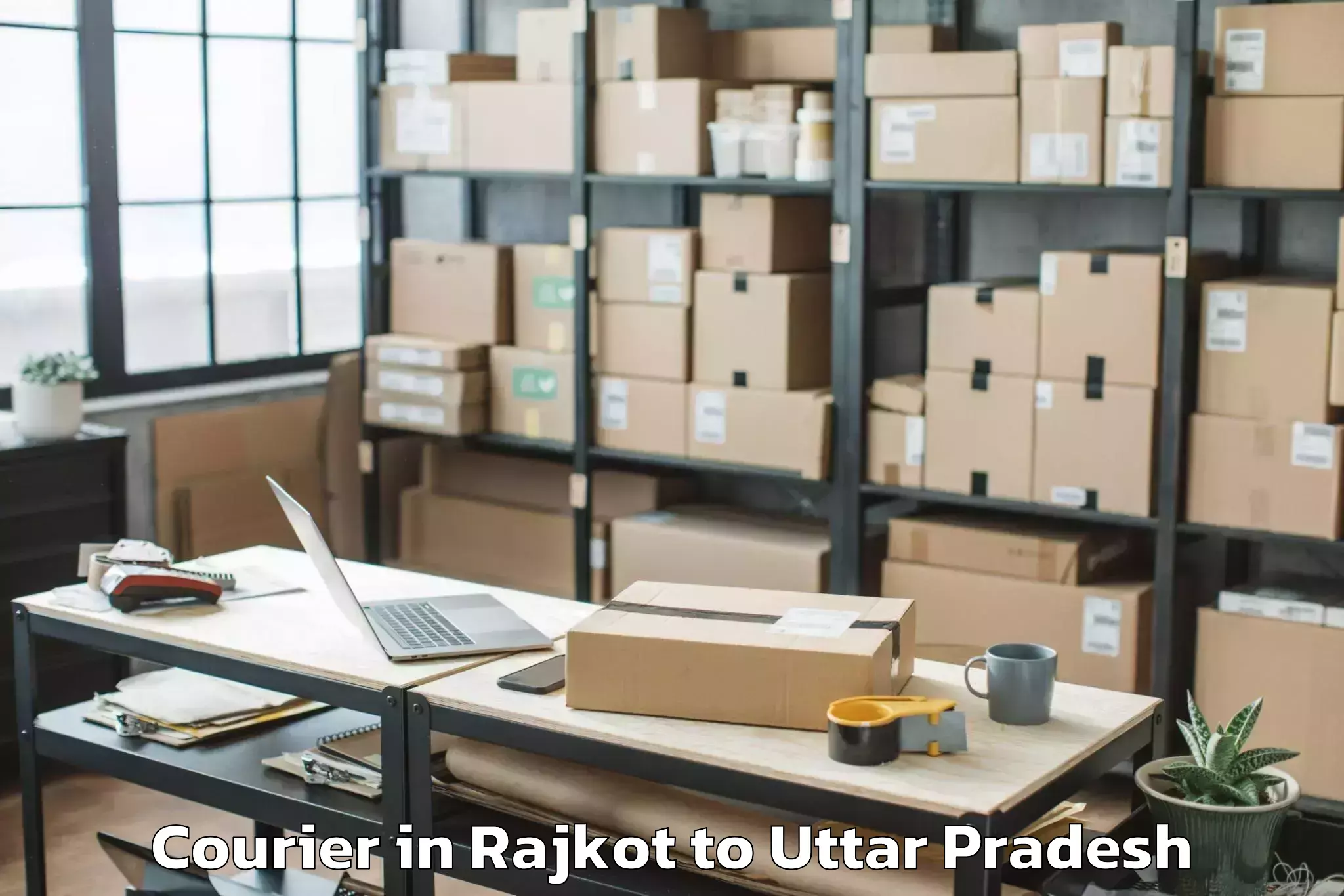 Hassle-Free Rajkot to Pinahat Courier